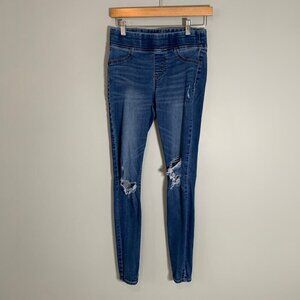 Old Navy‎ rockstar distressed elastic waist pull on skinny stretch denim jeans